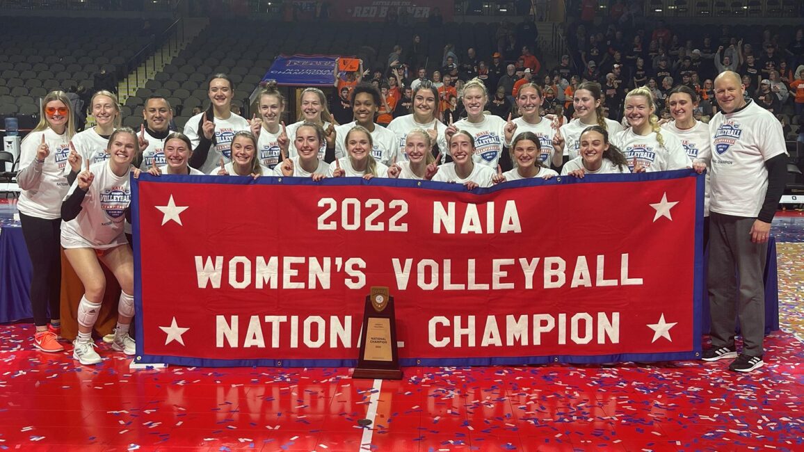 Uj Volleyball Team Wins 2022 Naia Crown University Of Jamestown 3533